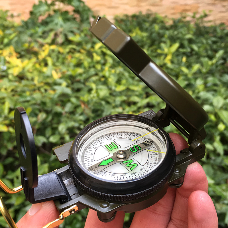 Compass Lensatic - Tragbarer Kompass aus Aluminiumlegierung in Armeegrün
