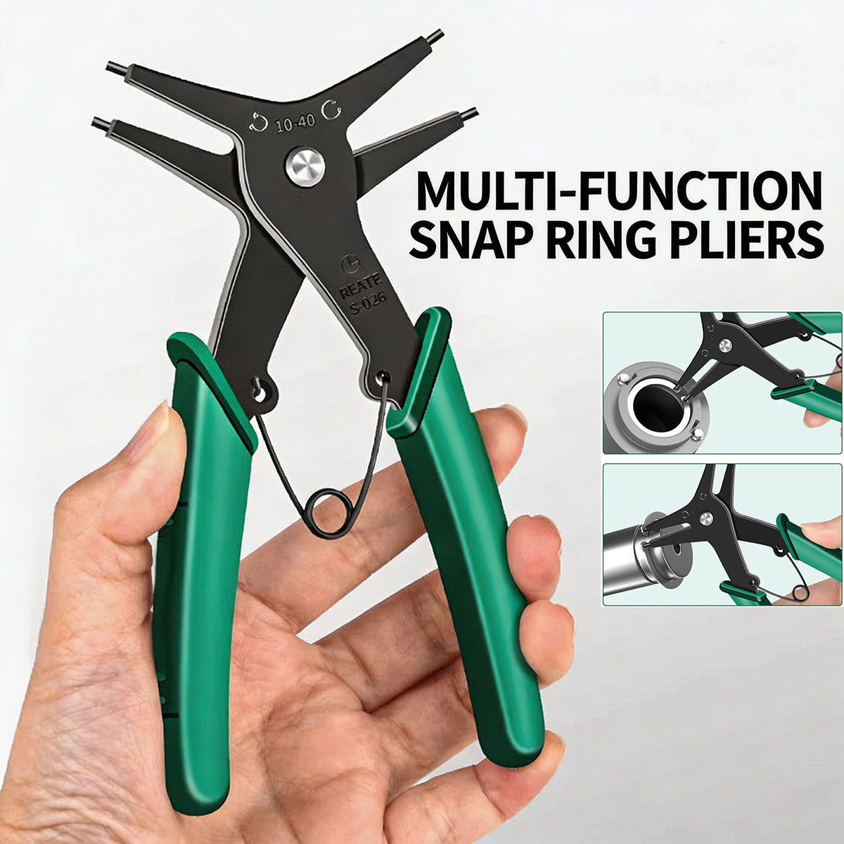 Multi Tool Plier - Interne und externe Sicherungsringzange aus Kohlenstoffstahl