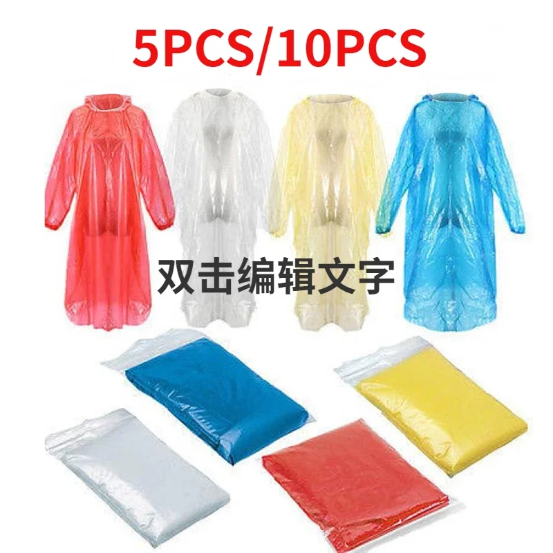 Emergency Poncho Rain - 5/10PC Einweg Regenmantel Erwachsene Kinder Wasserdichte