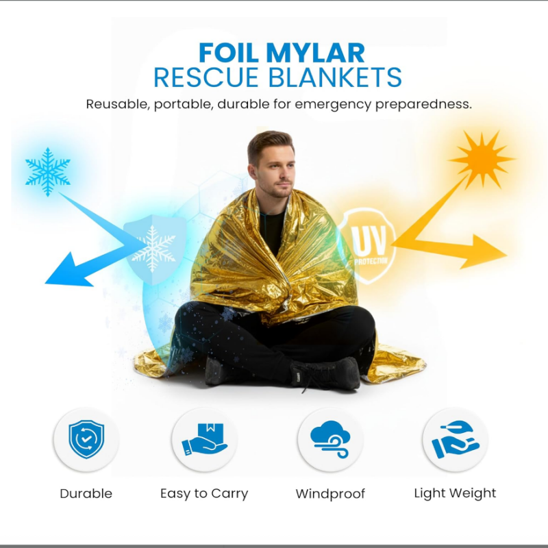 10er-Pack Goldene Reflektieren – Survival Blanket Reflective Bewertung und Preis